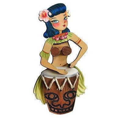 Drummer Girl Brooch by Laliblue - Quirks!