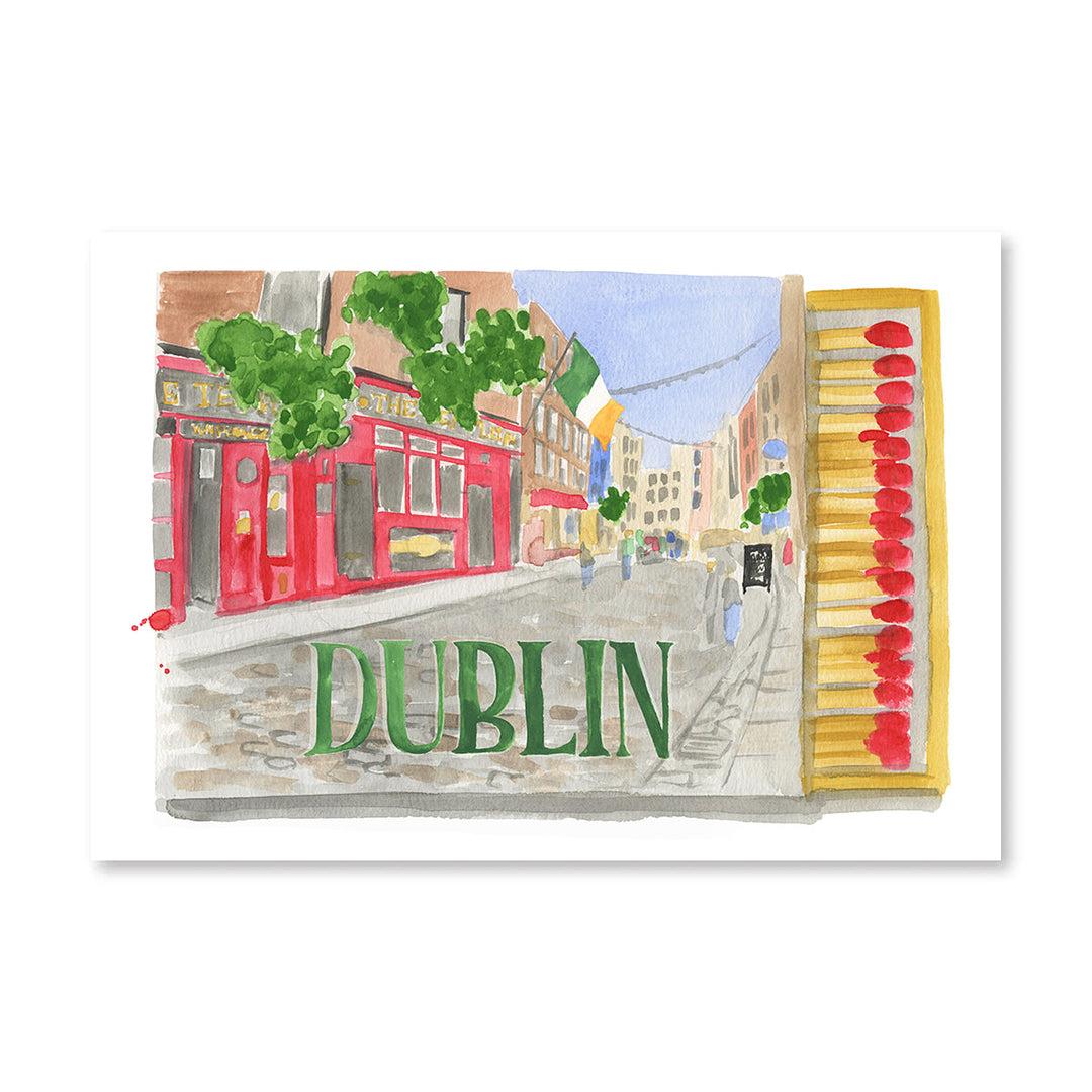 Dublin Matchbook Art Print