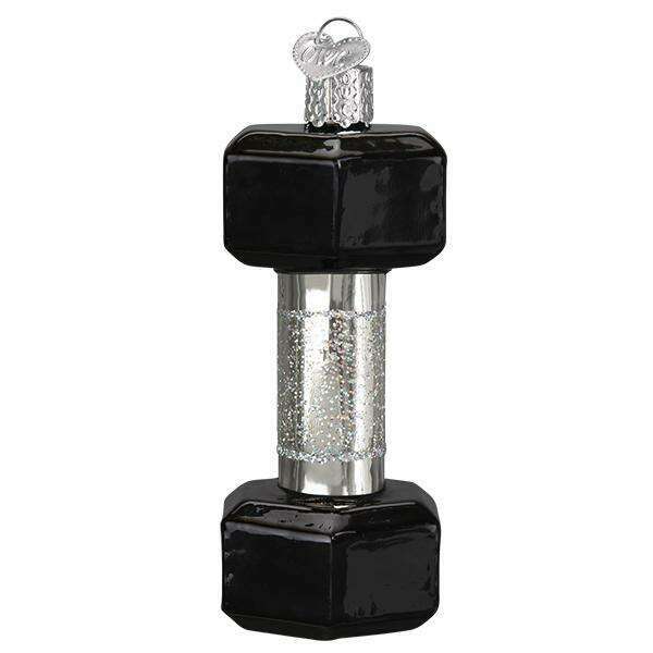 Old World Christmas Dumbbell Blown Glass Ornament