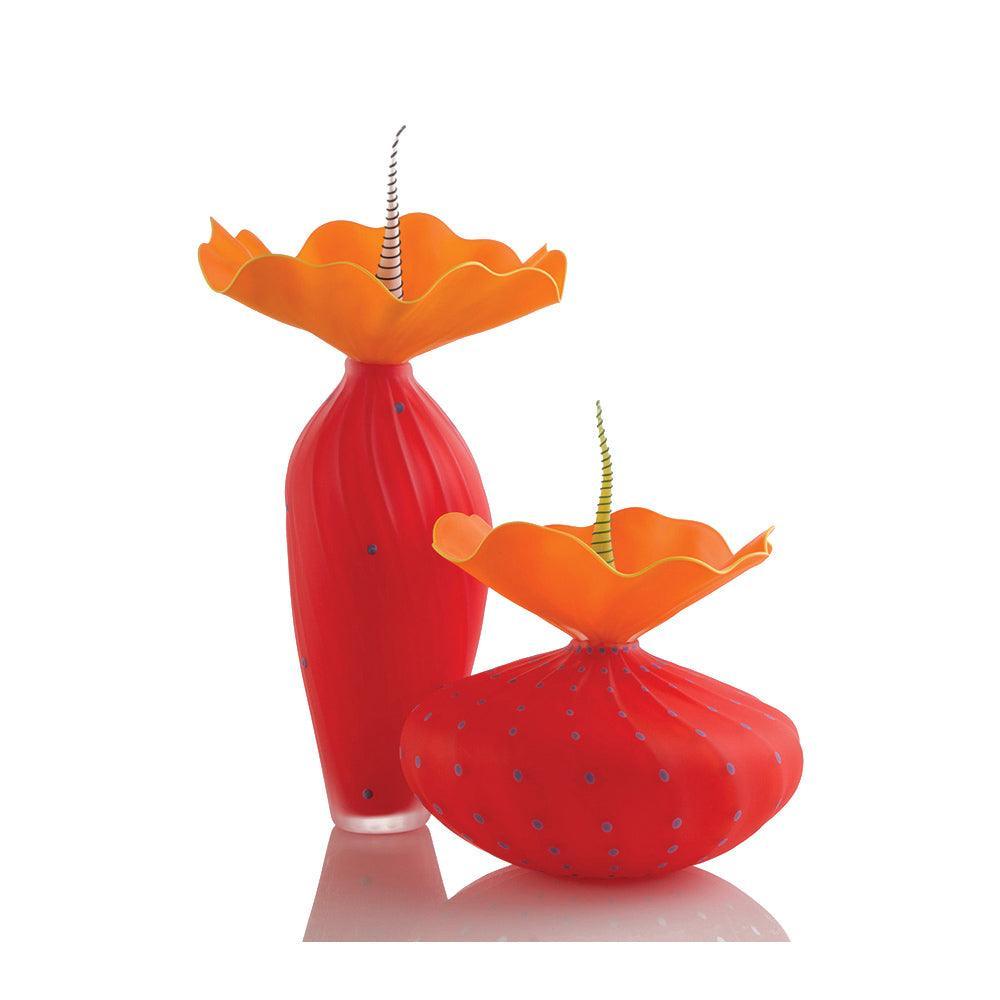 Duo in Red Art Glass Sculpture by Kliss Glass - Quirks!