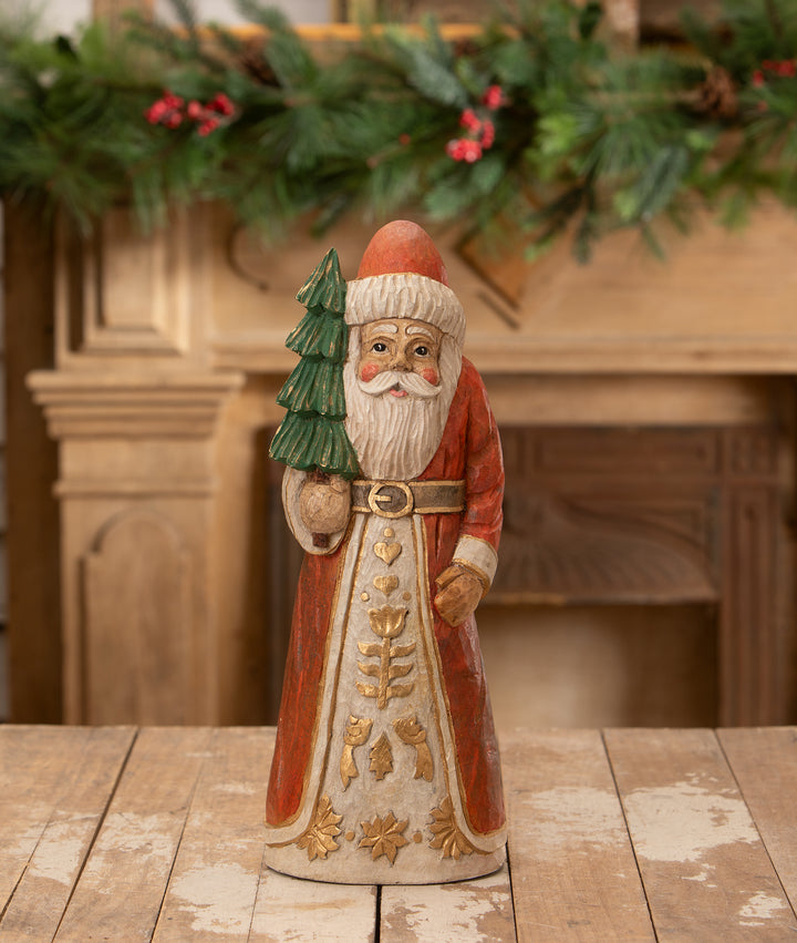 Hand Carved Elegant Santa by Bethany Lowe Designs, christmas decor