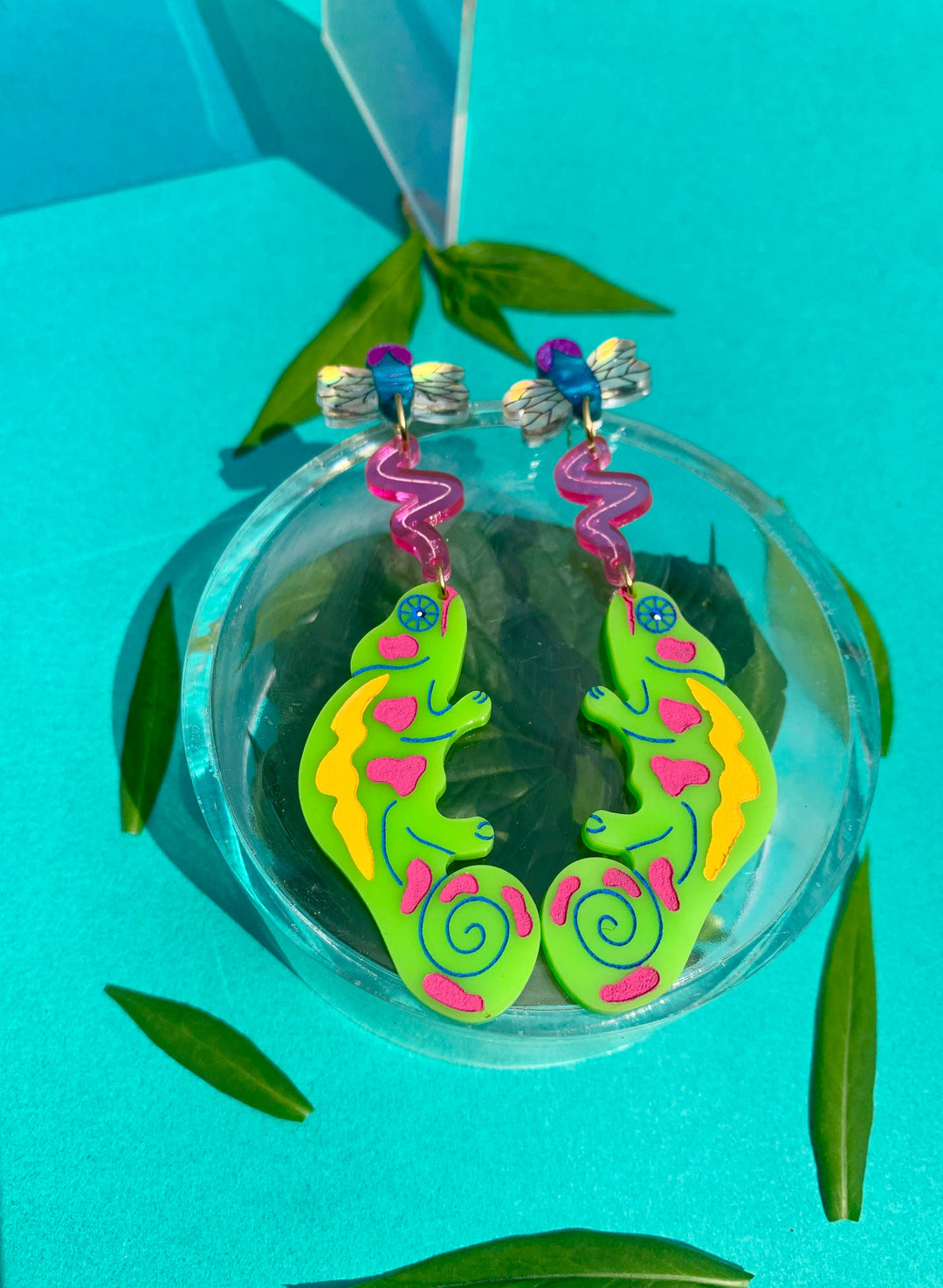 Chameleons Acrylic Earrings