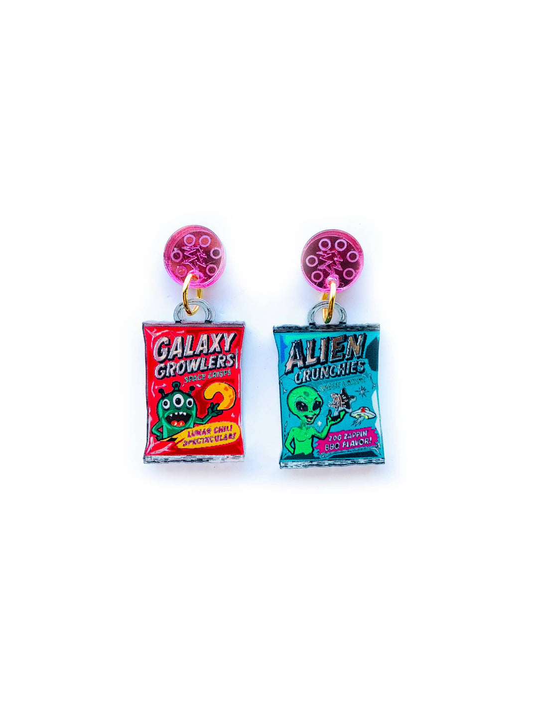 Space Crisps Drop Earrings by Rosie Rose Parker