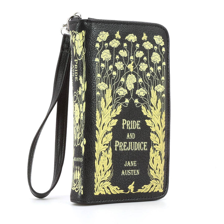 Pride and Prejudice Floral Book Wallet Wristlet