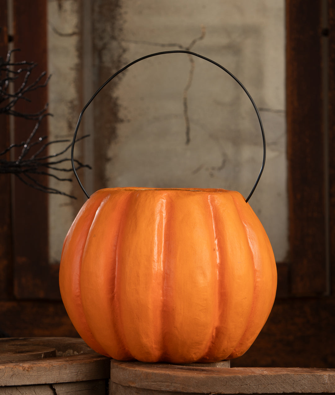 Vintage Mad Pumpkin Bucket by Bethany Lowe Designs, image 3