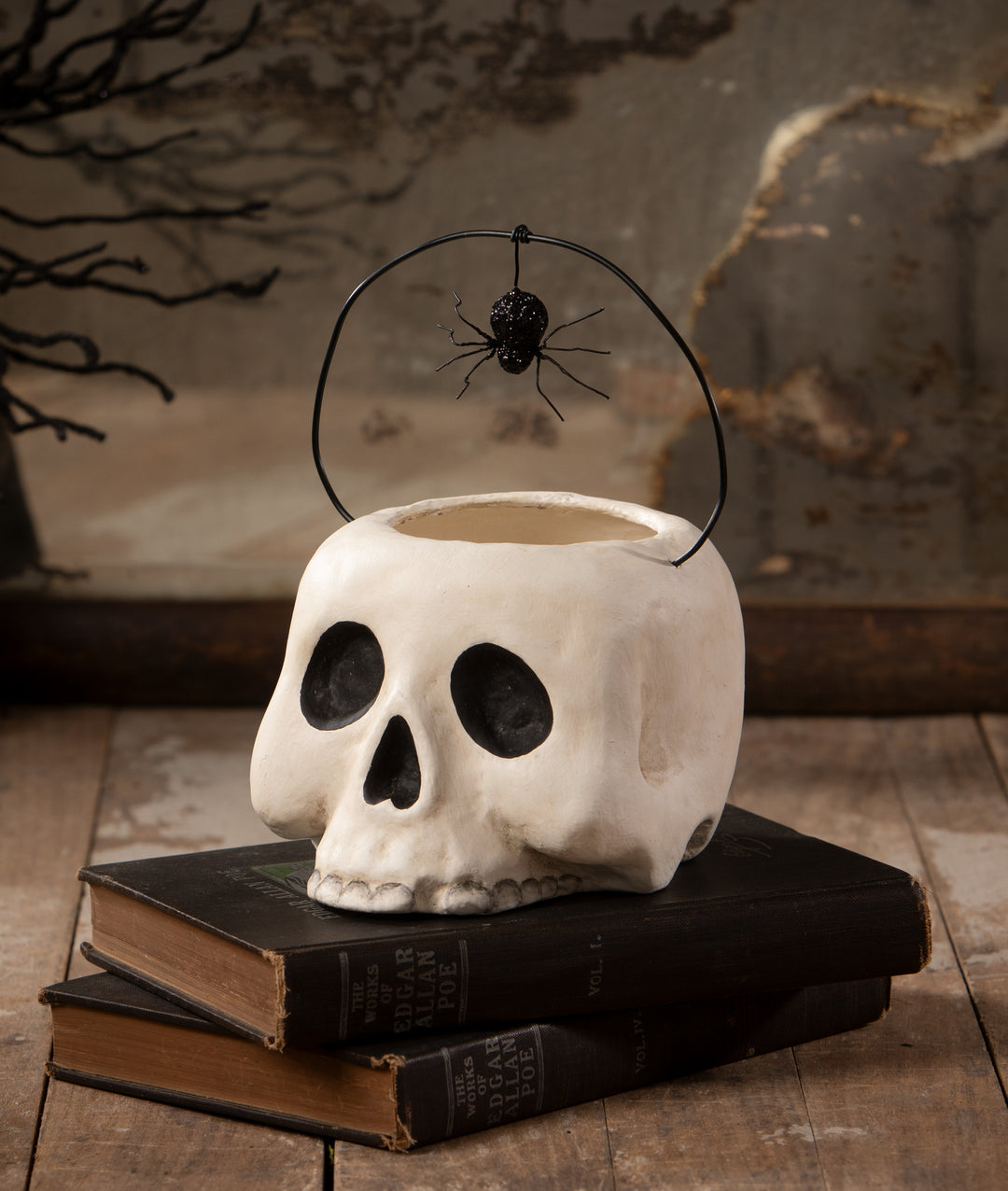 Small Grim Bucket by Bethany Lowe Designs, halloween decor