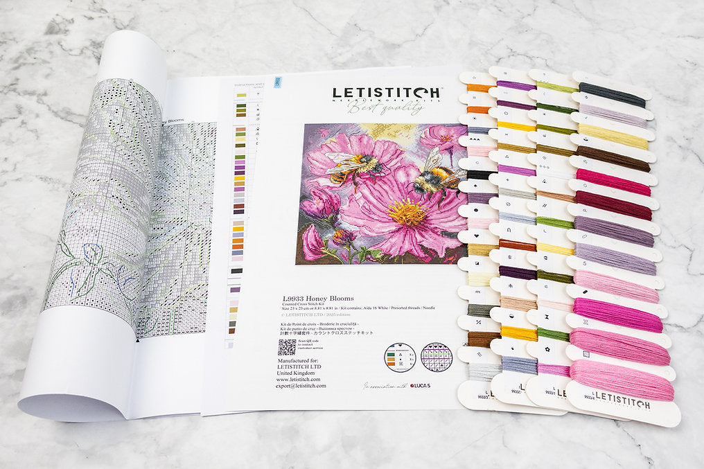 Honey Blooms L9933 Counted Cross Stitch Kit