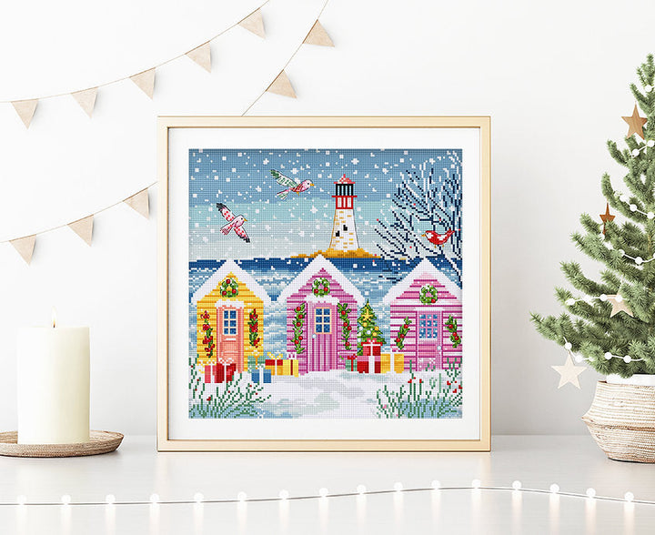 Snowy Sea Cottage L9915 Counted Cross Stitch Kit