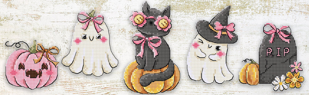 Boo Crew Ornaments L9944 Counted Cross Stitch Kit