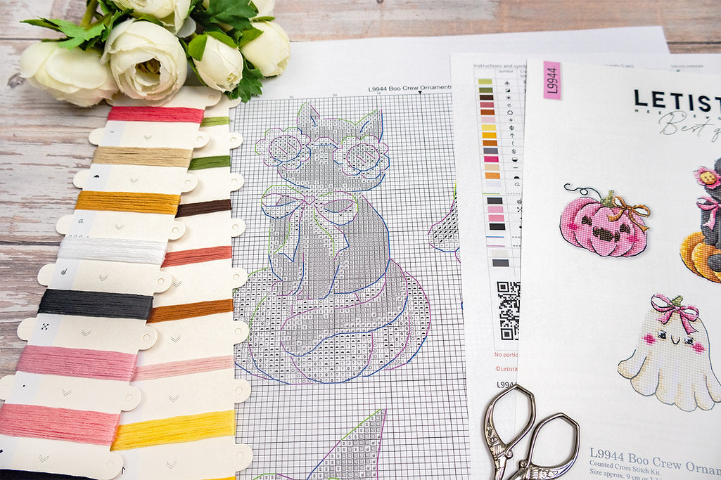 Boo Crew Ornaments L9944 Counted Cross Stitch Kit