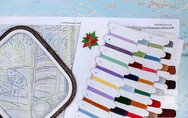 Christmas Cabin L8105 Counted Cross Stitch Kit