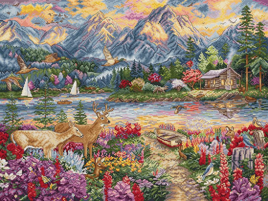 Spring Mountain Majesty L9939 Counted Cross Stitch Kit