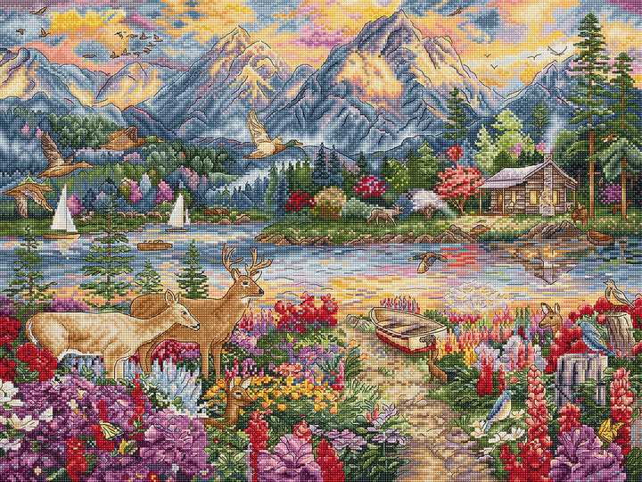 Spring Mountain Majesty L9939 Counted Cross Stitch Kit