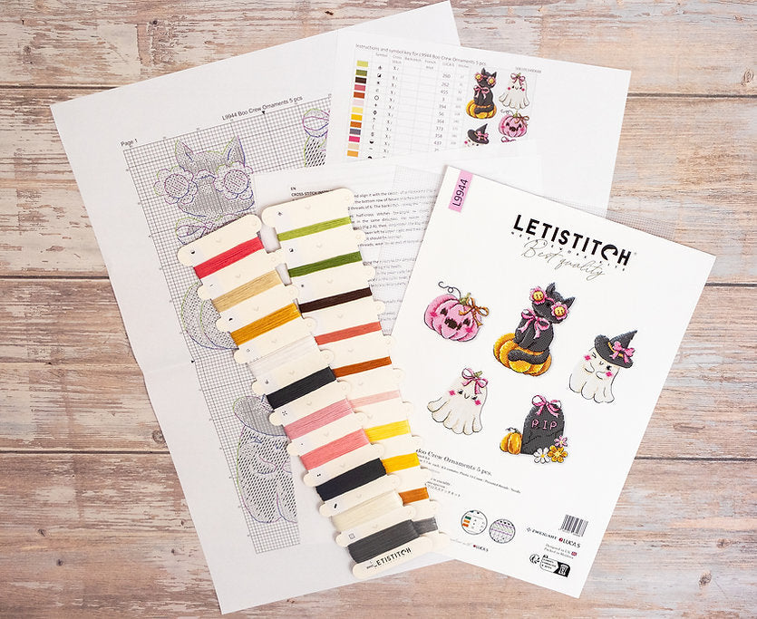 Boo Crew Ornaments L9944 Counted Cross Stitch Kit