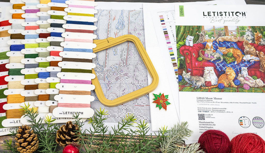 Meow Manor L9946 Counted Cross Stitch Kit