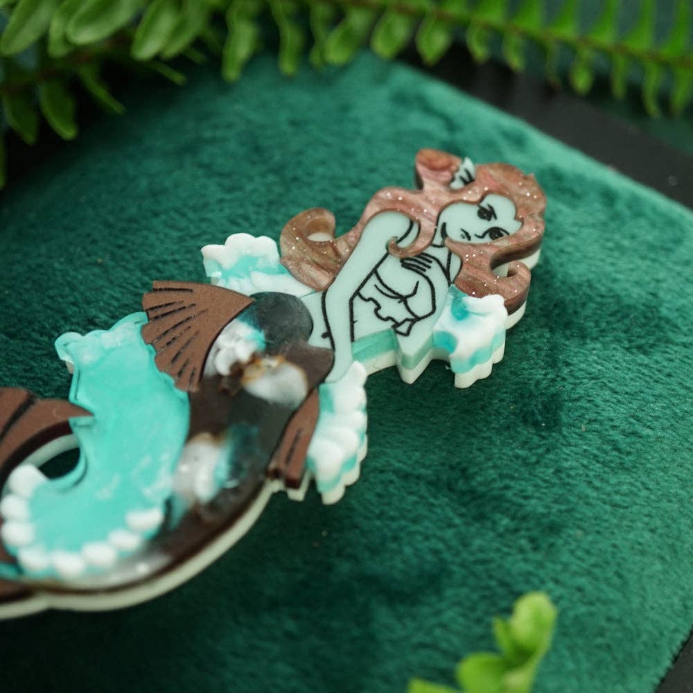 Mint-Choc Mermaid Brooch