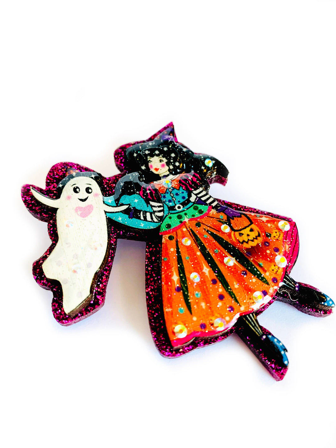 Meggie & the Friendly Ghost Brooch by Rosie Rose Parker