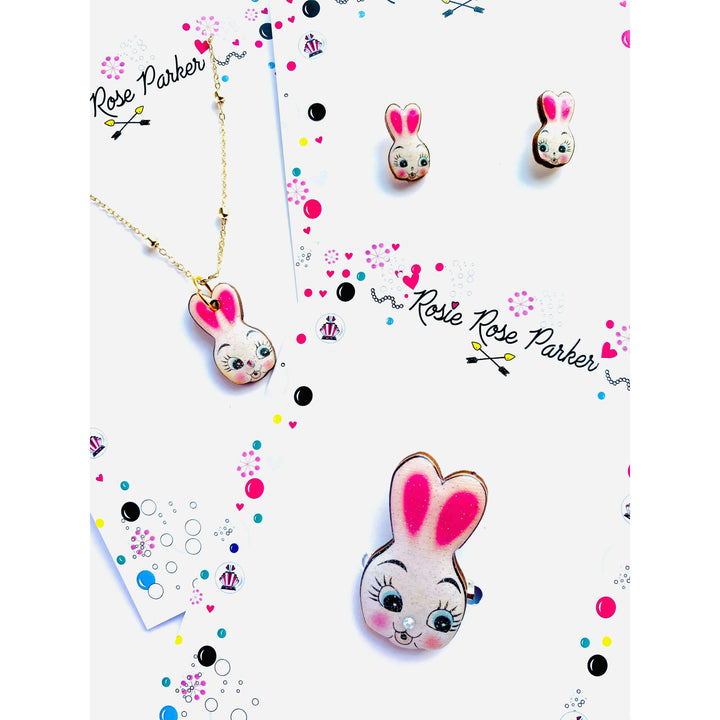 Easter Bunny Charm Necklace by Rosie Rose Parker