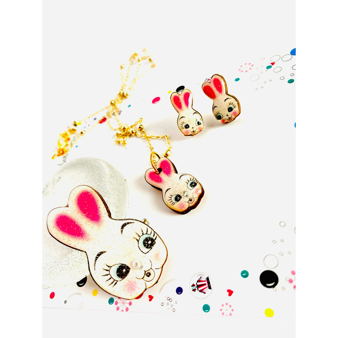 Easter Bunny Charm Necklace by Rosie Rose Parker