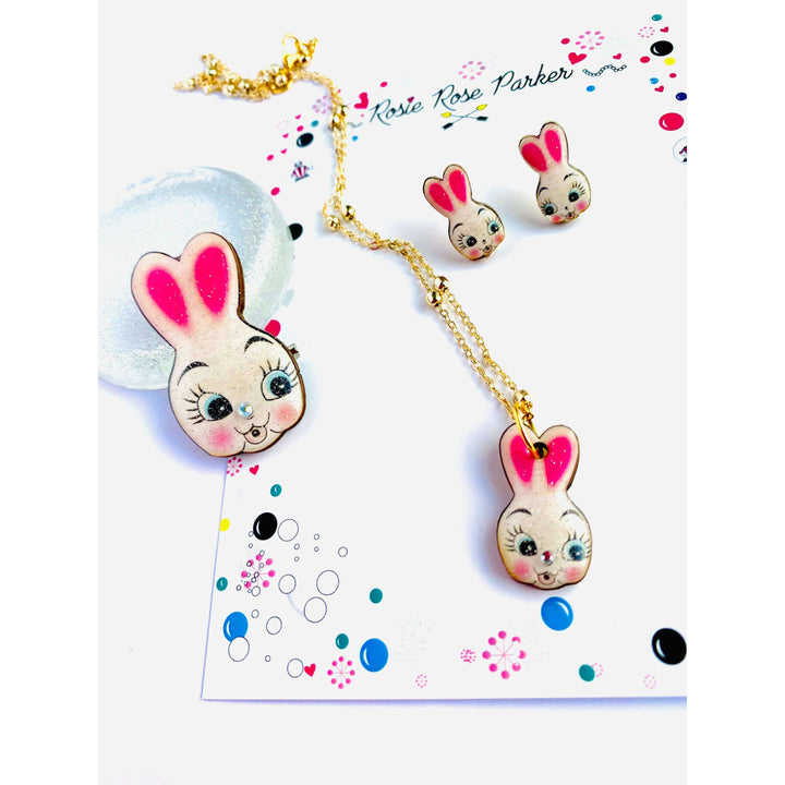 Easter Bunny Charm Necklace by Rosie Rose Parker