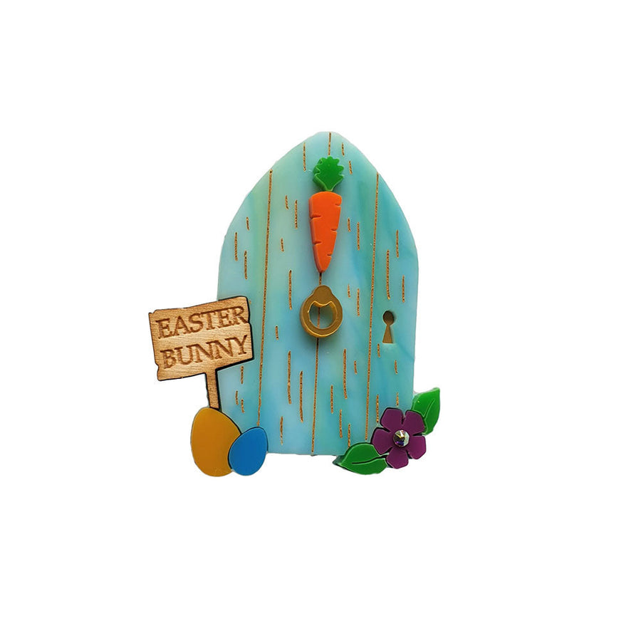 Easter Bunny House Brooch by Cherryloco Jewellery - 10064 1