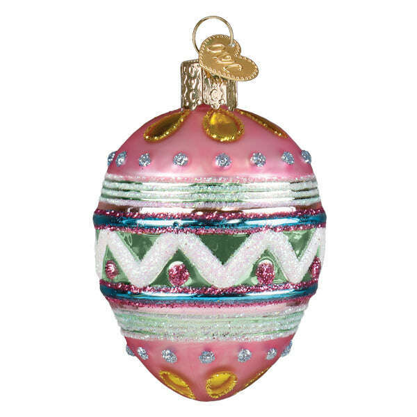 Old World Christmas Easter Egg Blown Glass Ornament