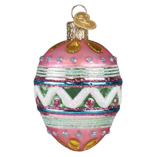 Old World Christmas Easter Egg Blown Glass Ornament