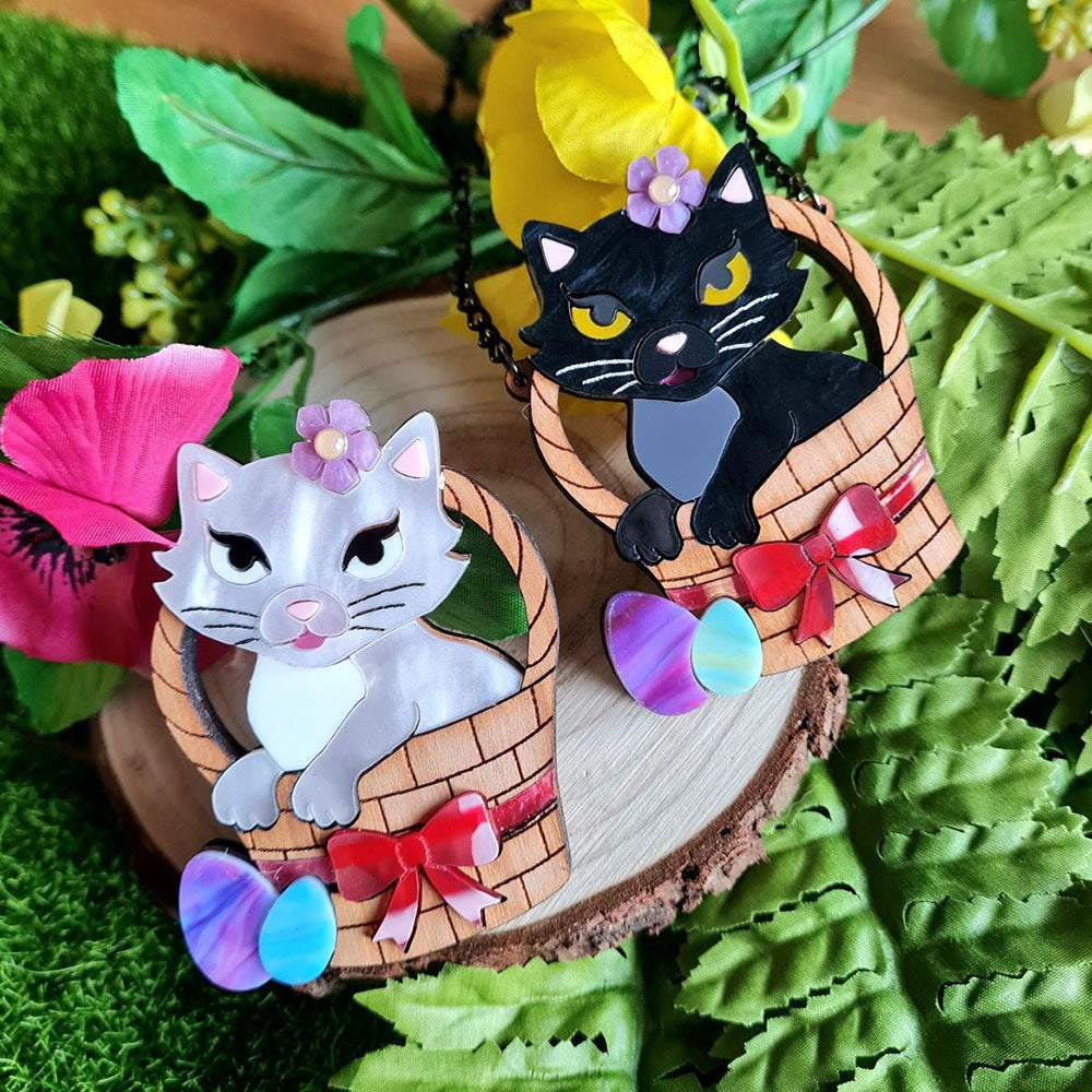 Easter Kitten Brooch by Cherryloco Jewellery 2