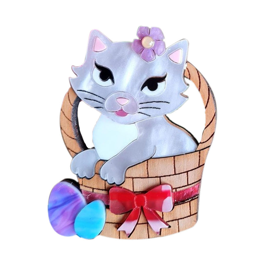 Easter Kitten Brooch by Cherryloco Jewellery 1