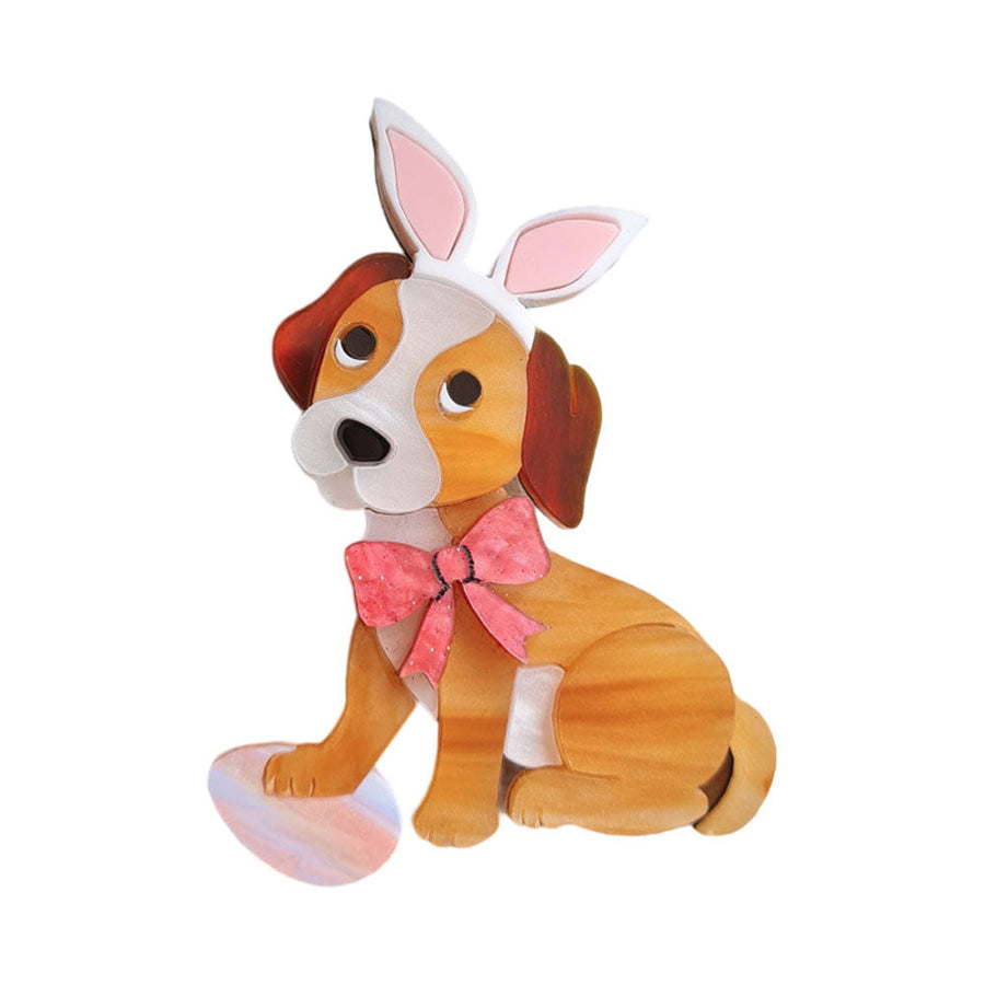 Easter Puppy Brooch by Cherryloco Jewellery 1
