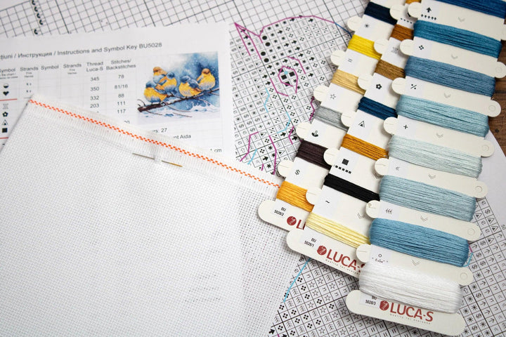 Eastern Bluebirds BU5028l Counted Cross-Stitch Kit