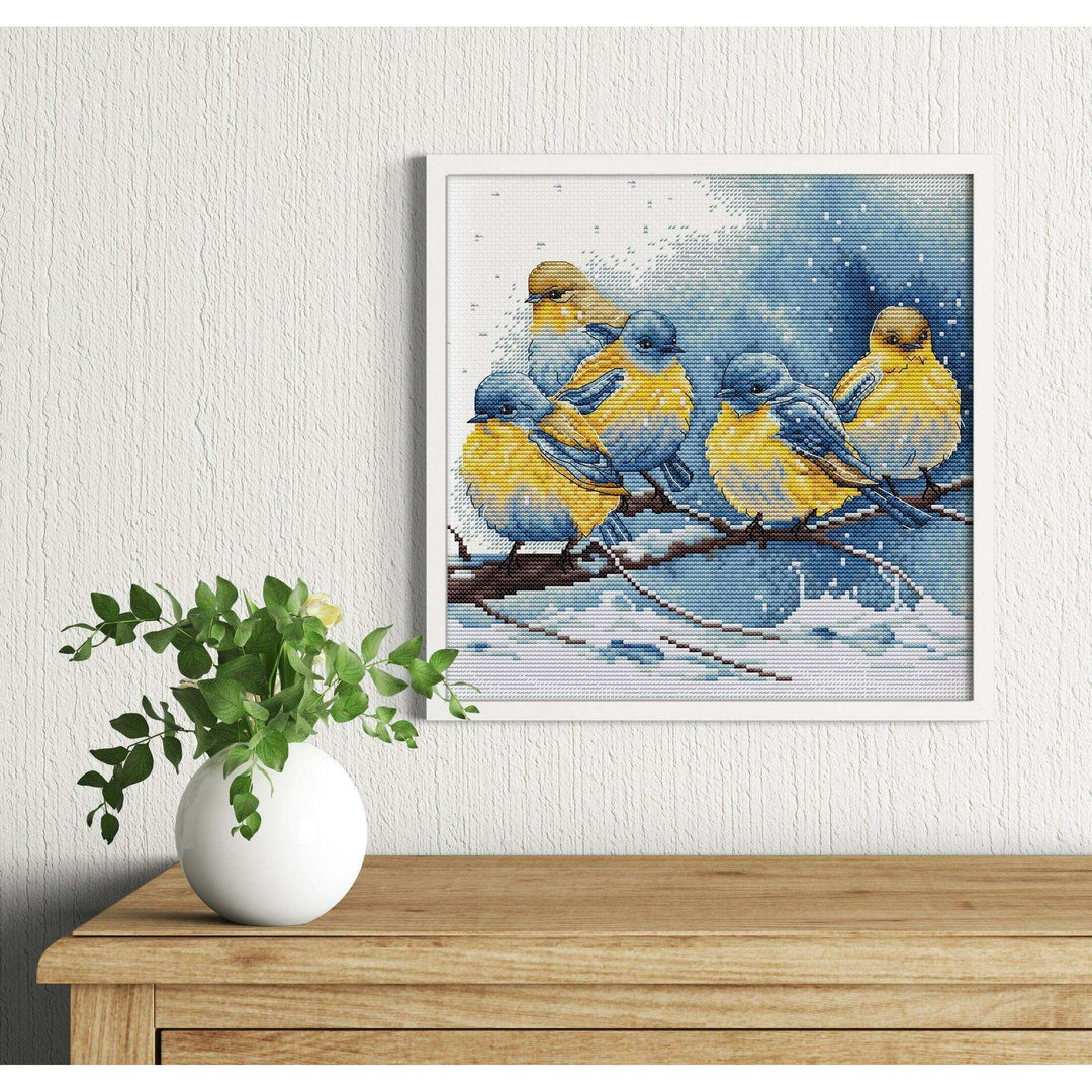 Eastern Bluebirds BU5028l Counted Cross-Stitch Kit