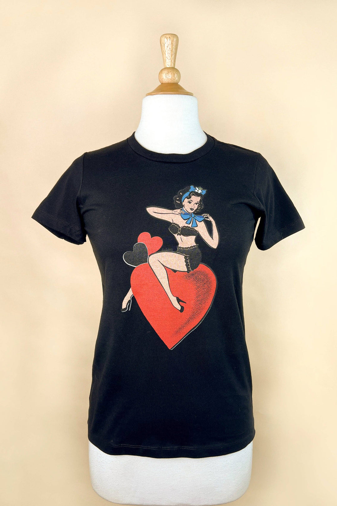 All My Love Fitted Tee in Black