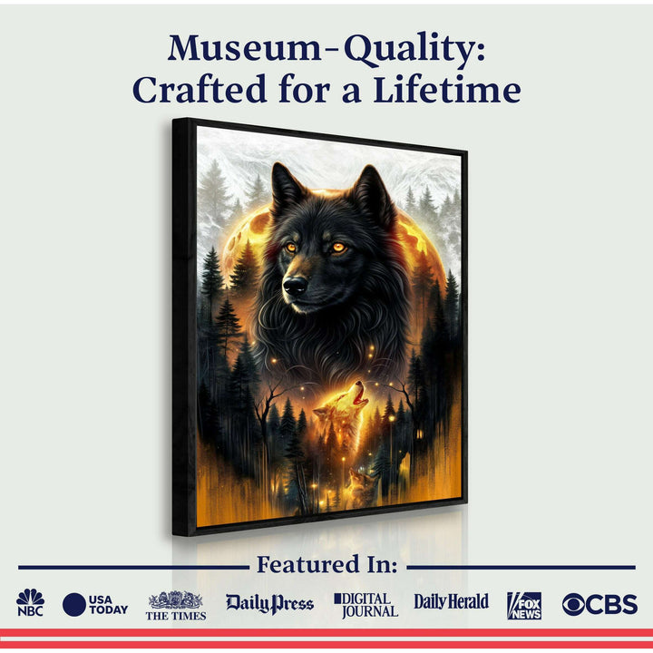Eclipse of the Alpha Wolf Wall Art