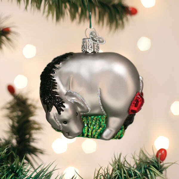 Old World Christmas Eeyore Blown Glass Ornament