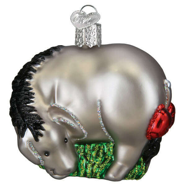 Old World Christmas Eeyore Blown Glass Ornament