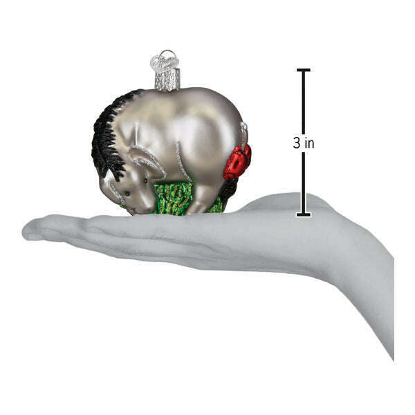 Old World Christmas Eeyore Blown Glass Ornament