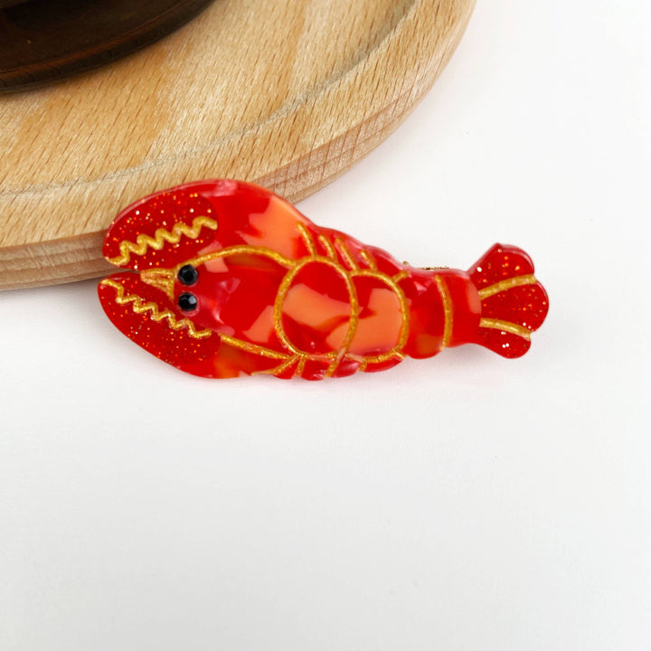 Acetate Ocean Series Animal Hair Clips Lobster Seahorse
