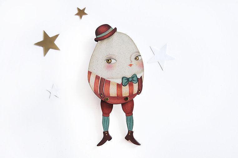 Egg Man Brooch by Laliblue - Quirks!