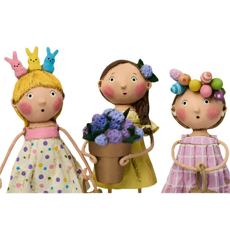 Eggstra Cute Easter Girls Set of 3 2025 Lori Mitchell Figurines – view 2
