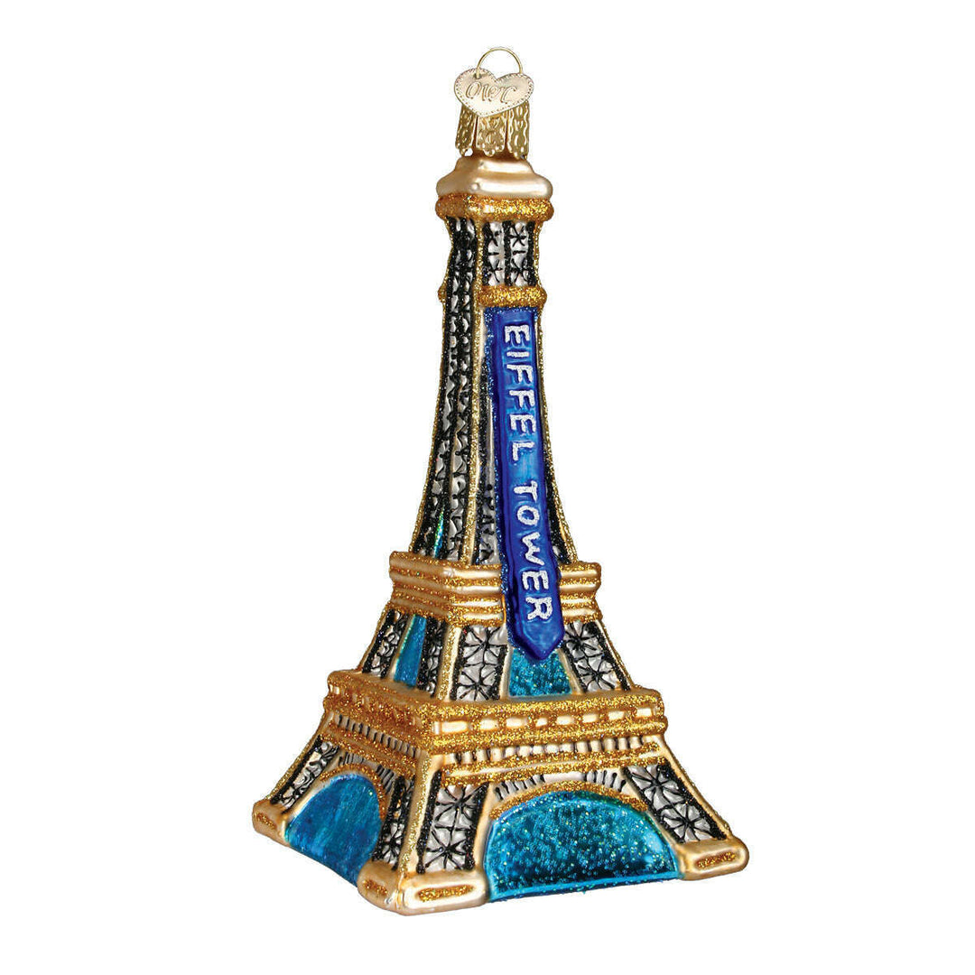 Old World Christmas Eiffel Tower Blown Glass Ornament