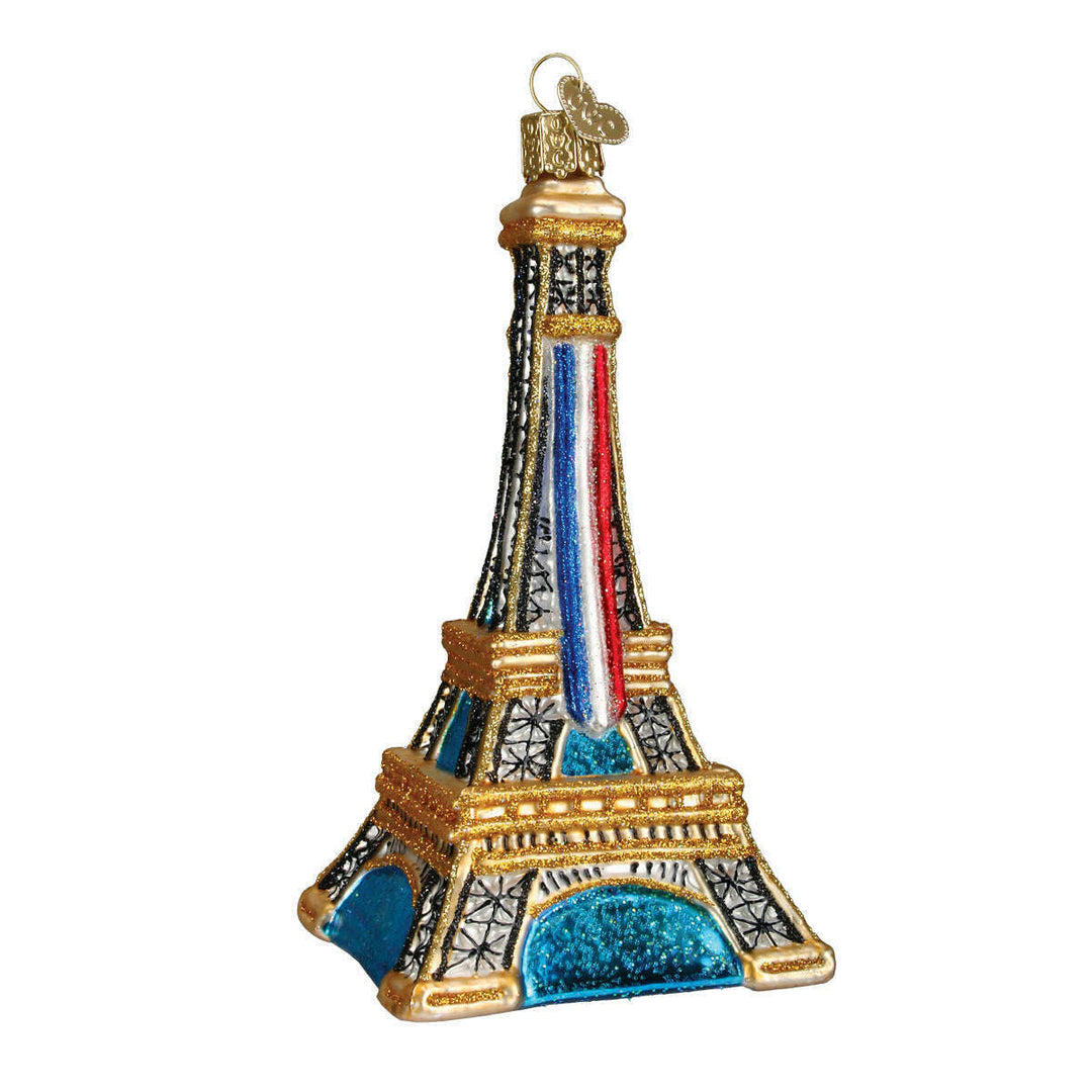 Old World Christmas Eiffel Tower Blown Glass Ornament