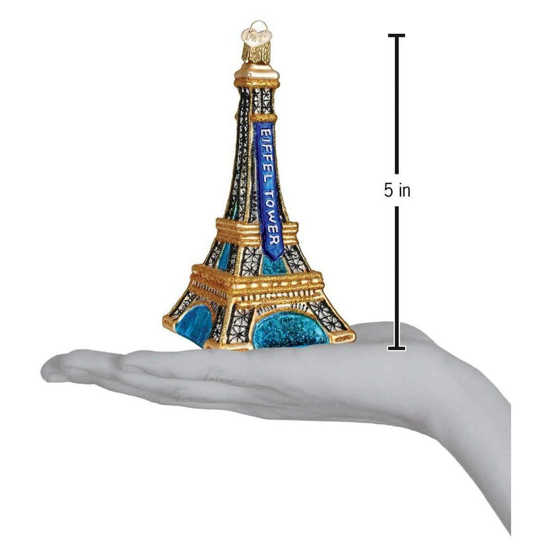 Old World Christmas Eiffel Tower Blown Glass Ornament
