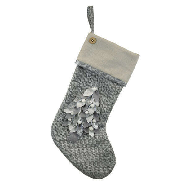 Old World Christmas Elegant Stocking with Tree Motif