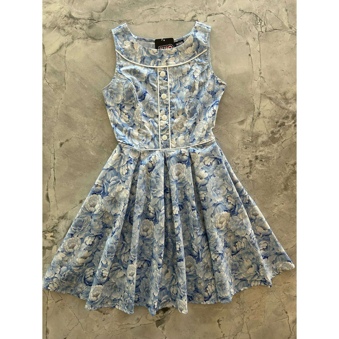 Elizabeth Dress in Sky Floral