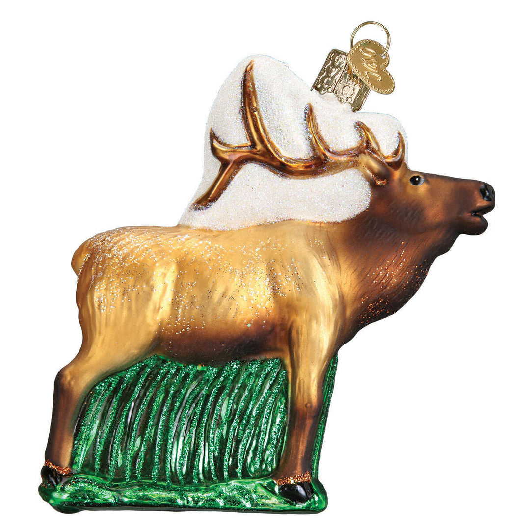 Old World Christmas Elk Blown Glass Ornament