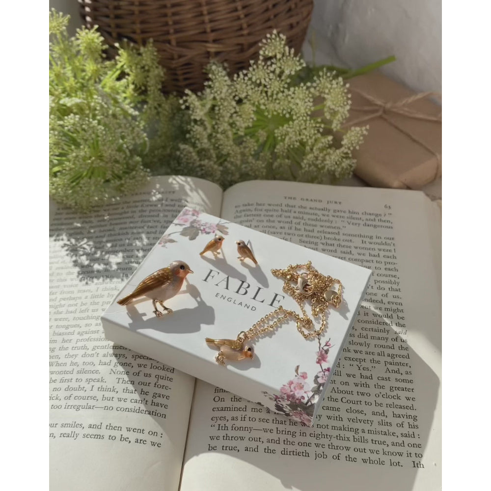 Enamel Robin Brooch by Fable England 2