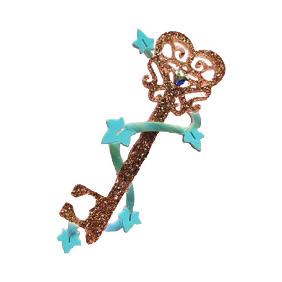 Enchanted Key Of Love Gold Brooch by Cherryloco Jewellery 1