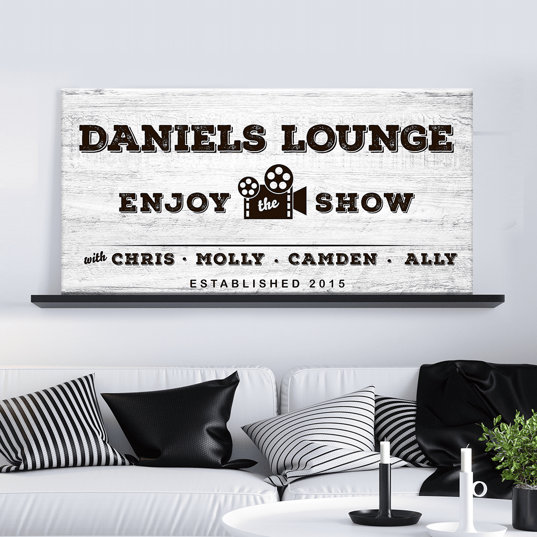 Enjoy the Show Family Cinema Sign