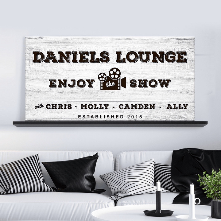 Enjoy the Show Family Cinema Sign